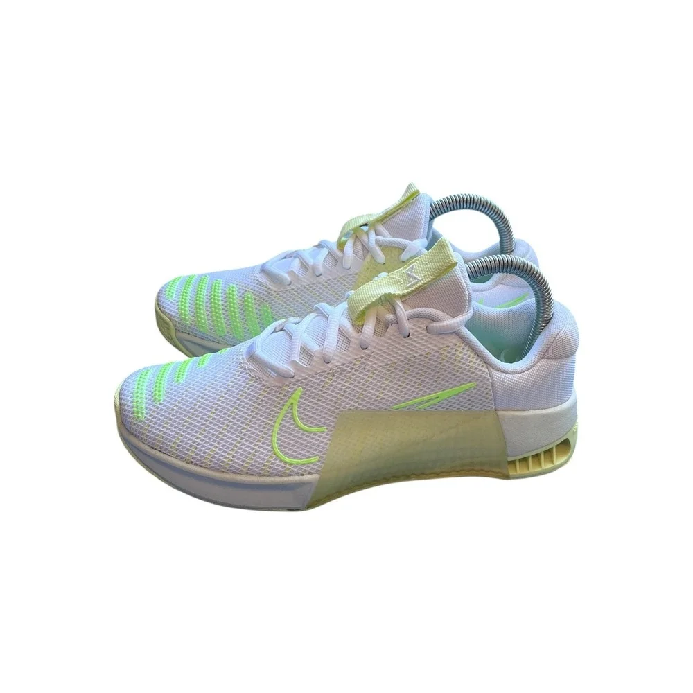 Nike Metcon 9 White Neon Lime Green Women Training Shoes DZ2537-106 Size 8